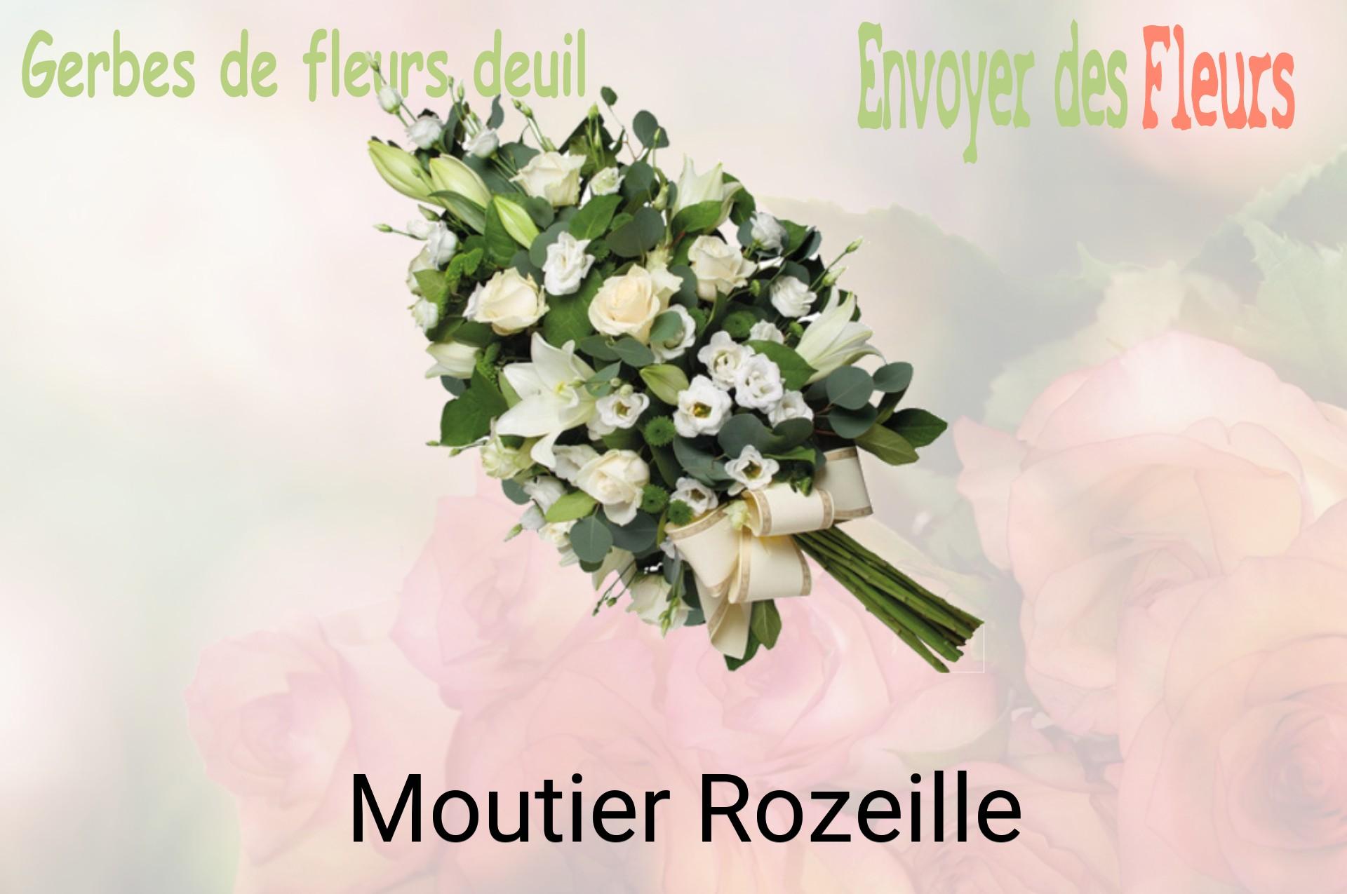 Gerbe de fleurs de deuil livrée à Moutier-Rozeille